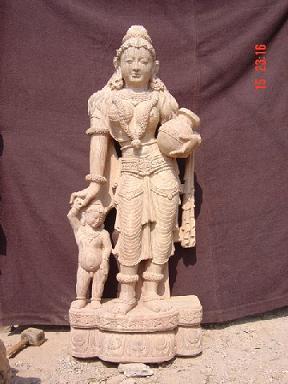 Manufacturers Exporters and Wholesale Suppliers of Sandstone Mother Child Stone Statue Bhubaneswar Orissa
